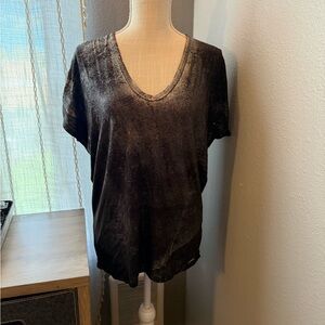 Calvin Klein Jeans Black Short-Sleeve V-Neck Tee